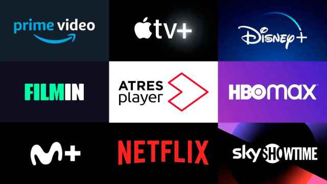 Logos de las distintas plataformas de streaming en España.