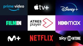 Logos de las distintas plataformas de streaming en España.