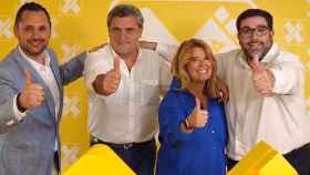 Pedro Pascual, Ruth Pindado, José Ramón Budiño, y Jesús Manuel Sánchez Cabrera, en el vídeo de Por Ávila