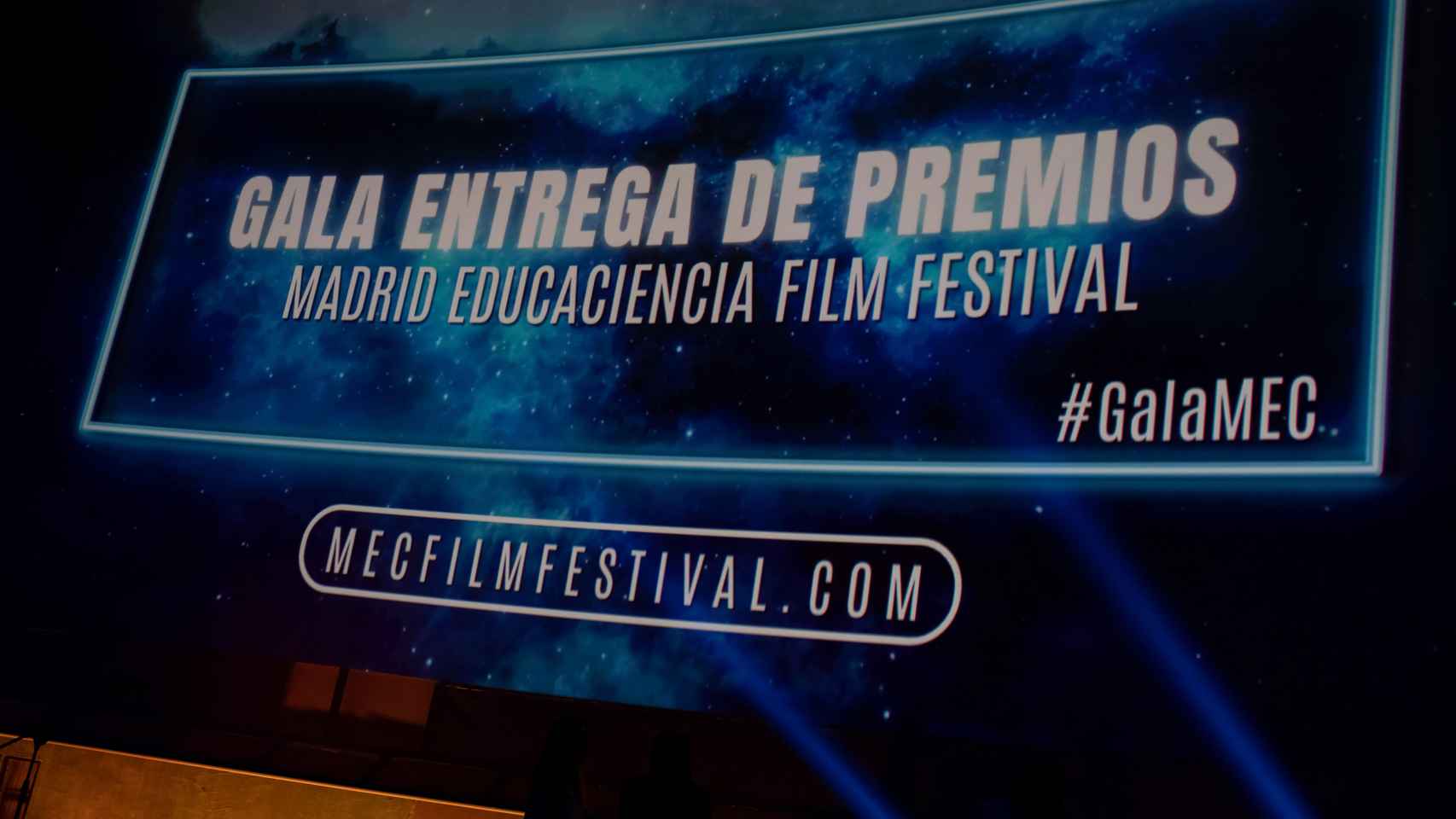 Imagen de la gala de entrega de premios de EducaCiencia Film Festival.