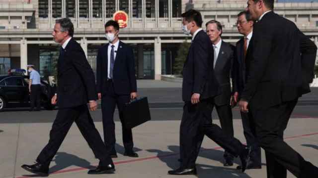 El secretario de Estado de EEUU, Antony Blinken, a su llegada a China