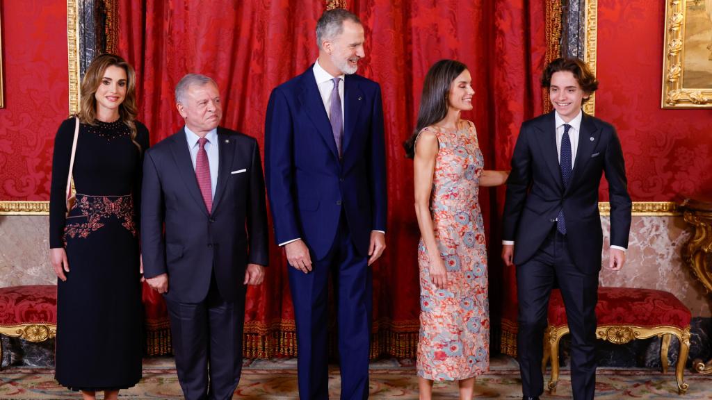 Los reyes de España y Jordania, en el Palacio Real.