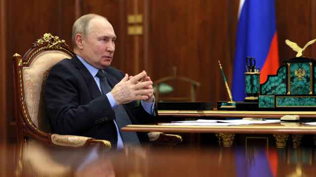 El presidente ruso Vladimir Putin en una reunión en Moscú en 2023.