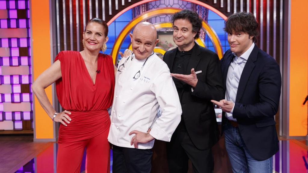 Samantha Vallejo-Nágera, Toño Pérez, Pepe Rodríguez y Jordi Cruz, en la final de 'MasterChef 11'