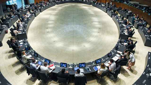 Los ministros de Energía de la UE, durante una reunión en Luxemburgo.