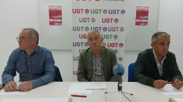 El secretario general de UGT, Pepe Álvarez, visita A Coruña.