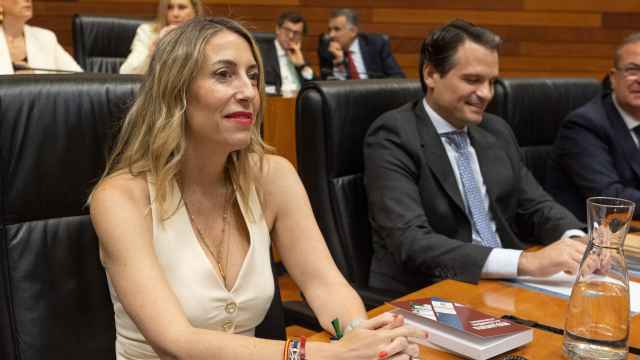María Guardiola, este martes en la Asamblea de Extremadura.
