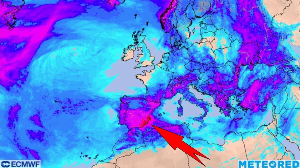 Las precipitaciones que provocará la DANA en el sureste peninsular. Meteored.