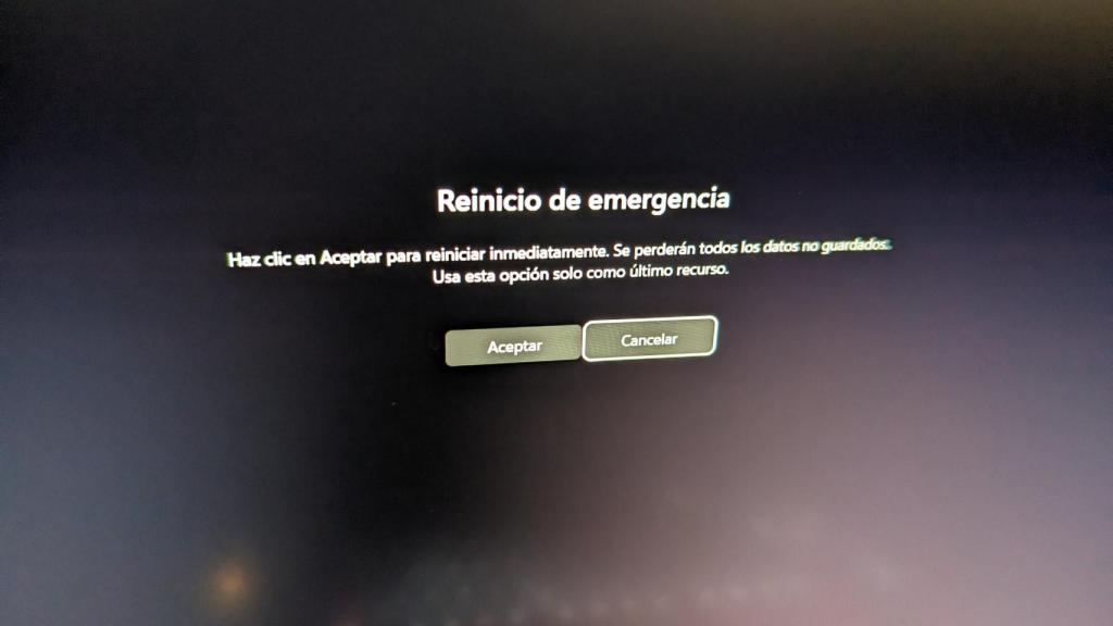 El reinicio de emergencia de Windows