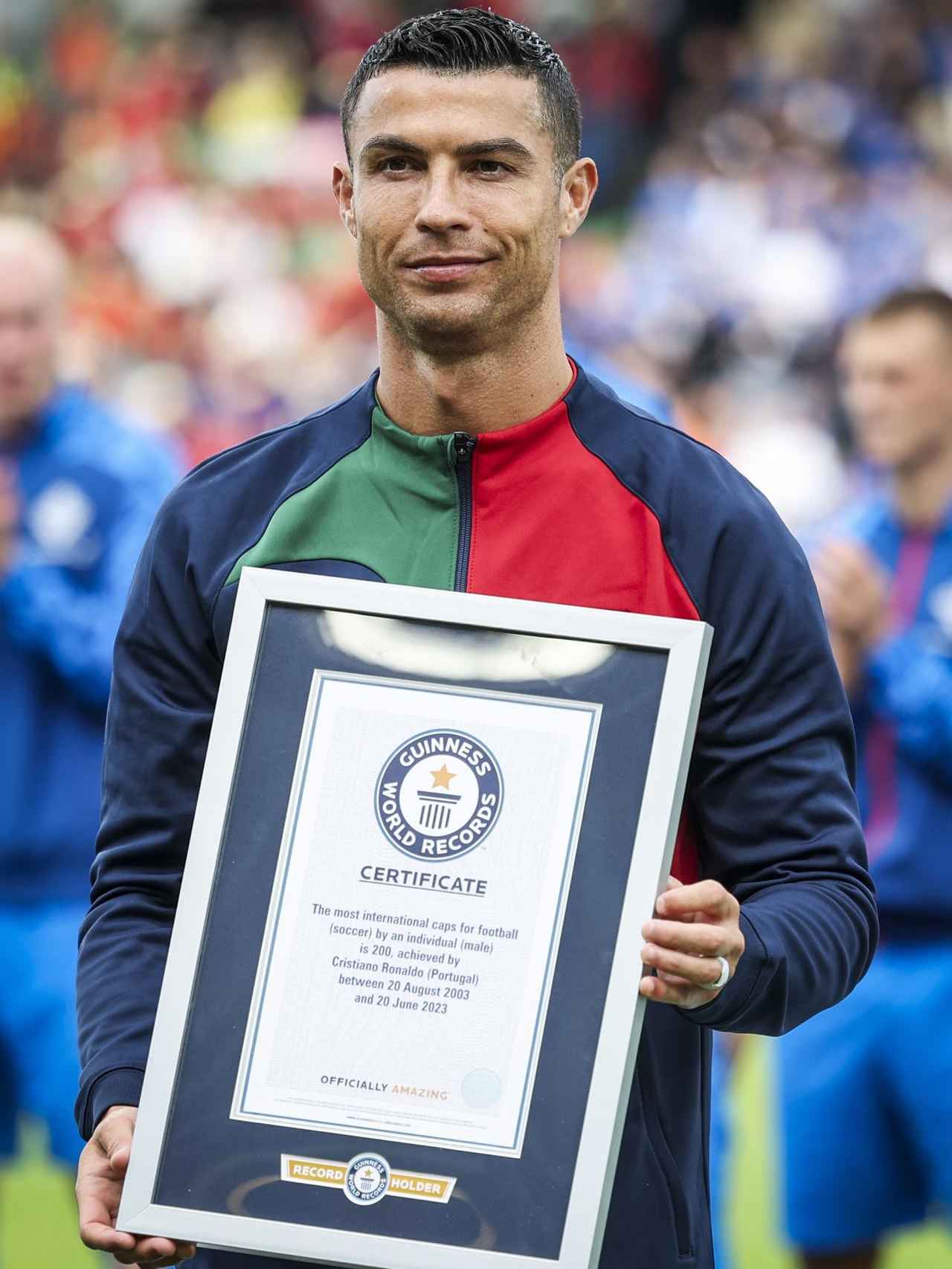 Cristiano Ronaldo, con el récord Guinness con la selección de Portugal
