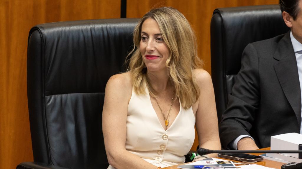 María Guardiola en la sesión de constitución de la Asamblea de Extremadura.