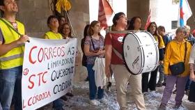 Protesta del personal de limpieza en Santiago de Compostela.