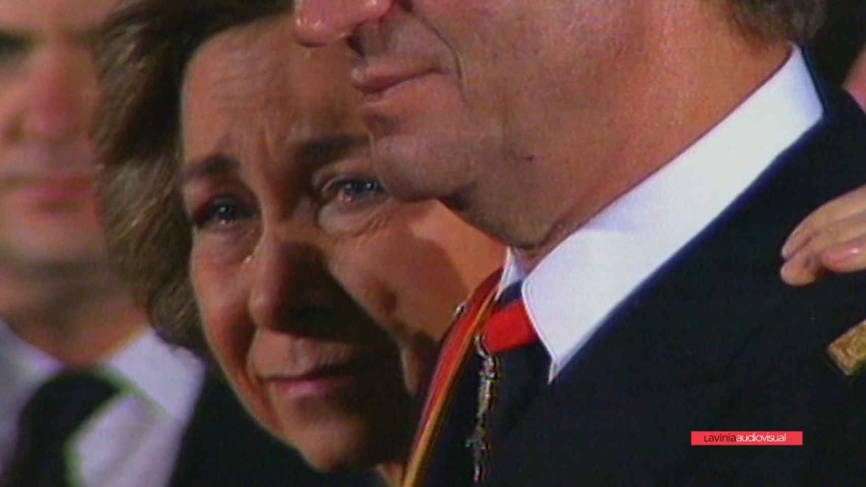 Sofía, emocionada en el funeral de Juan de Borbón.