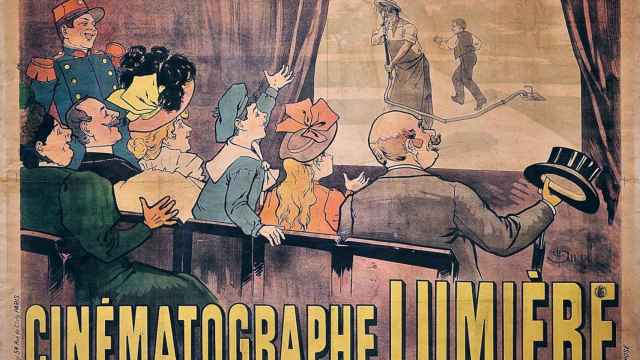Un anuncio del cinematógrafo de los Hermanos Lumière