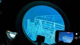 Imagen del Titanic desde el submarino OceanGate.
