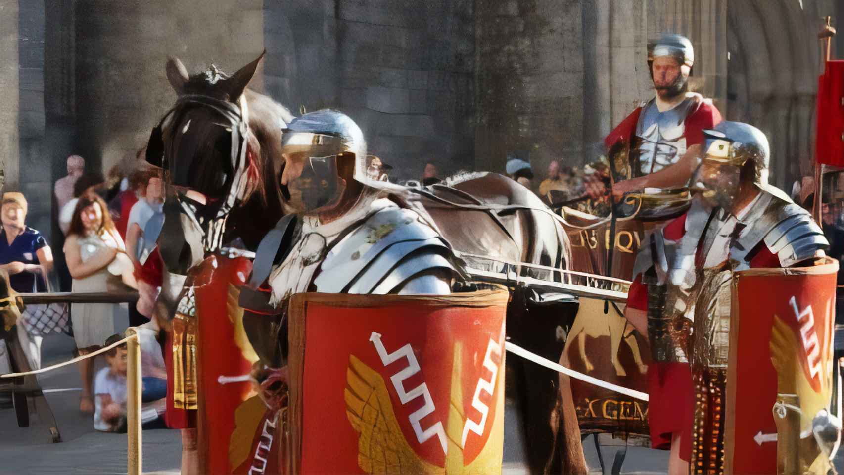 Desfile en una de las ediciones anteriores del Arde Lucus