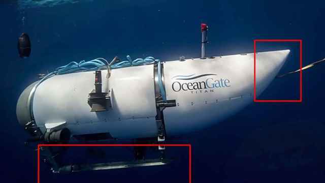 El carenado y el bastidor de aterrizaje del submarino Titan.