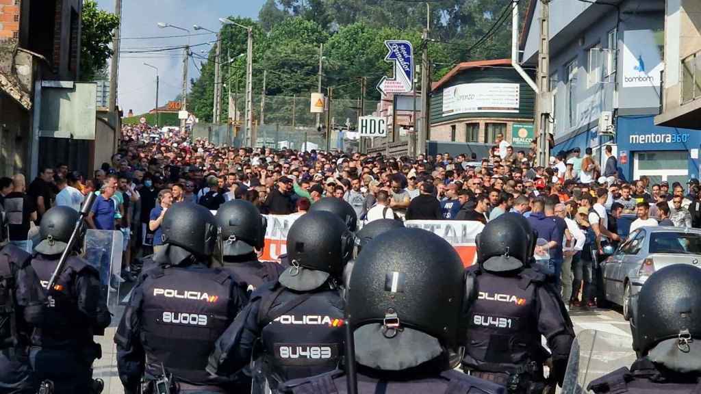 Manifestación de los trabajadores del metal en Vigo a 22 de junio de 2023.