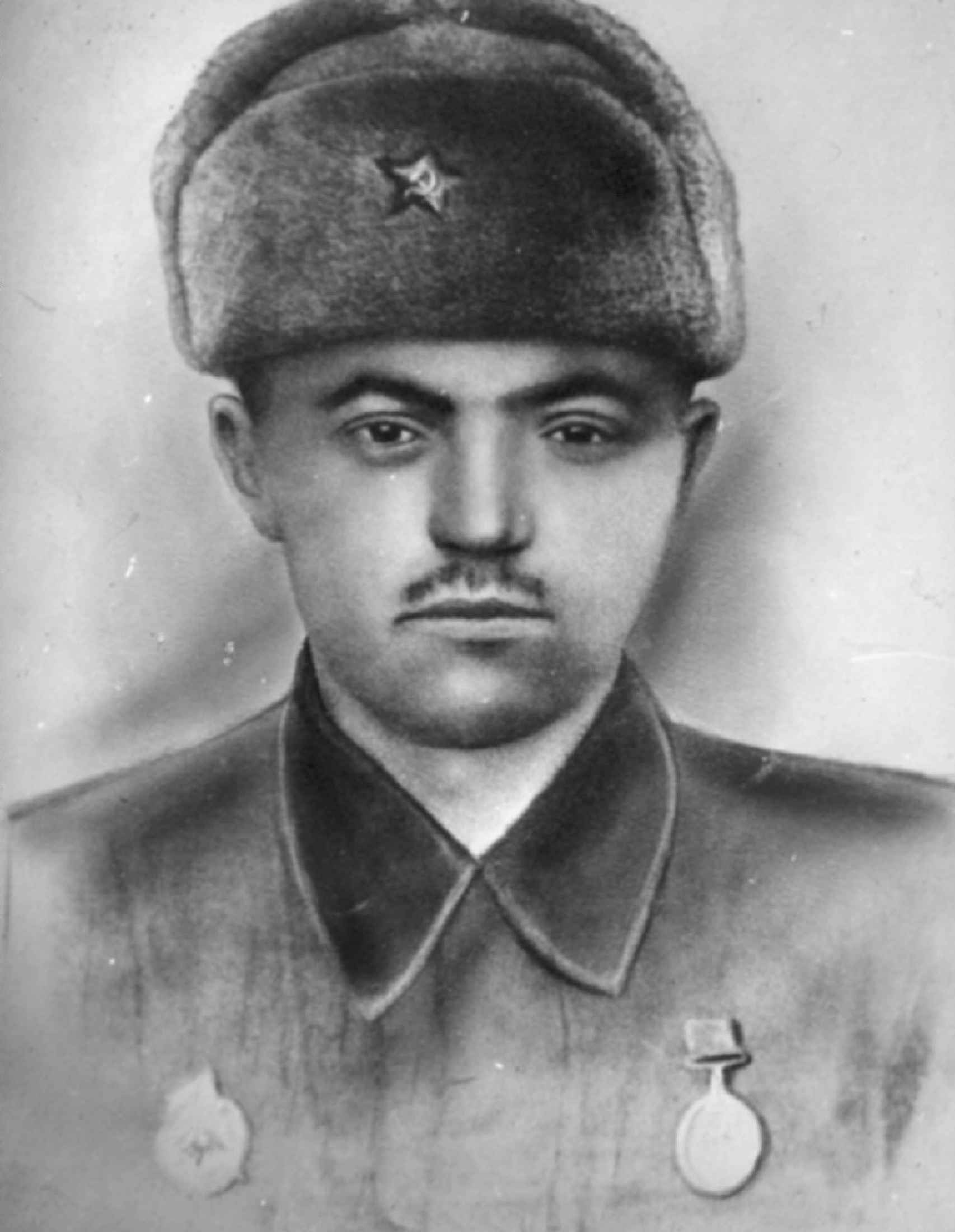 Retrato del sargento inferior de la Guardia Yákov Fedótovich Pávlov.