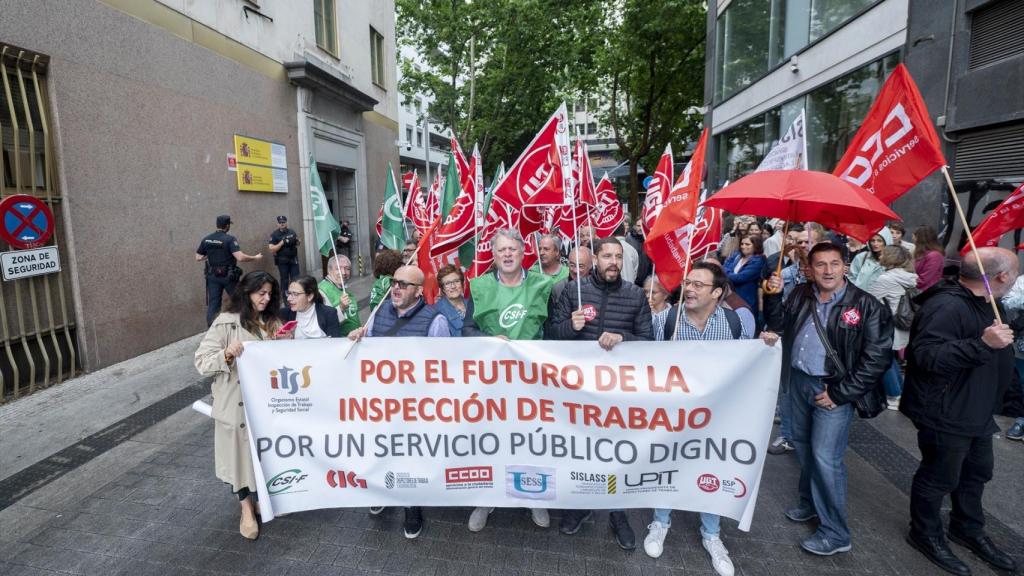 Concentración de sindicatos de la Inspección de Trabajo.