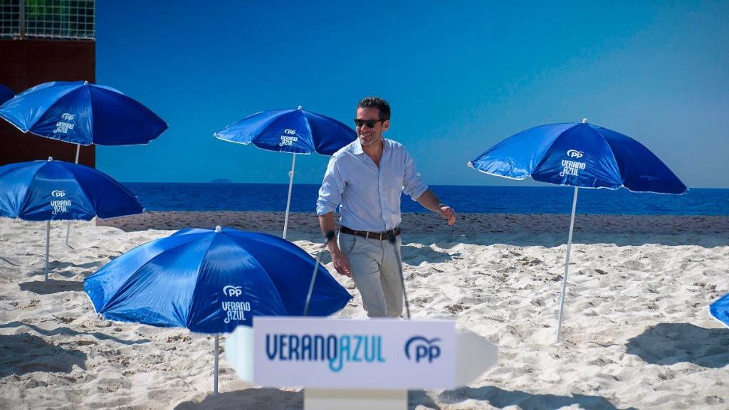 Borja Sémper, portavoz del PP, este jueves en el acto de presentación de 'Verano Azul'.