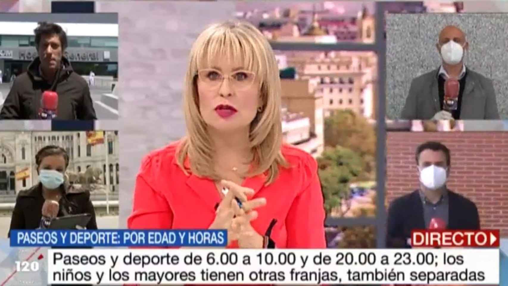 María Rey lideró la cobertura de '120 Minutos' en la pandemia de 2020.
