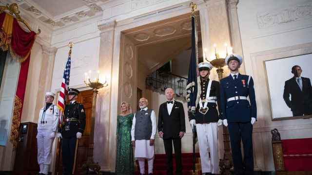 El presidente de los Estados Unidos, Joe Biden, y la primera dama, Jill Biden, reciben en la Casa Blanca al primer ministro indio, Narendra Modi.