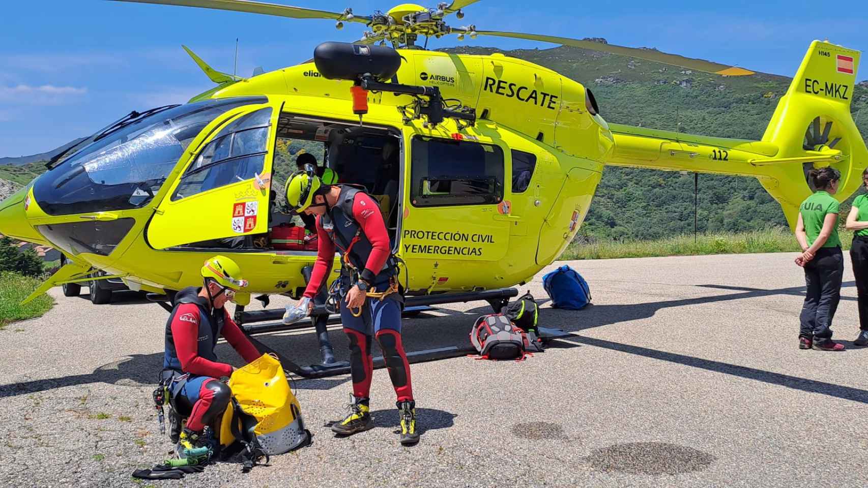 Helicóptero de rescate desplazado hasta Valporquero