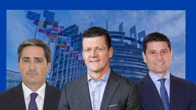 Los tres candidatos a dirigir la EUIPO en Alicante, Joao Negrao, Etienne Sanz de Acedo y Andrea Di Carlo.