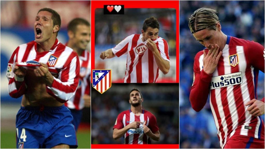 Simeone, Koke y Fernando Torres