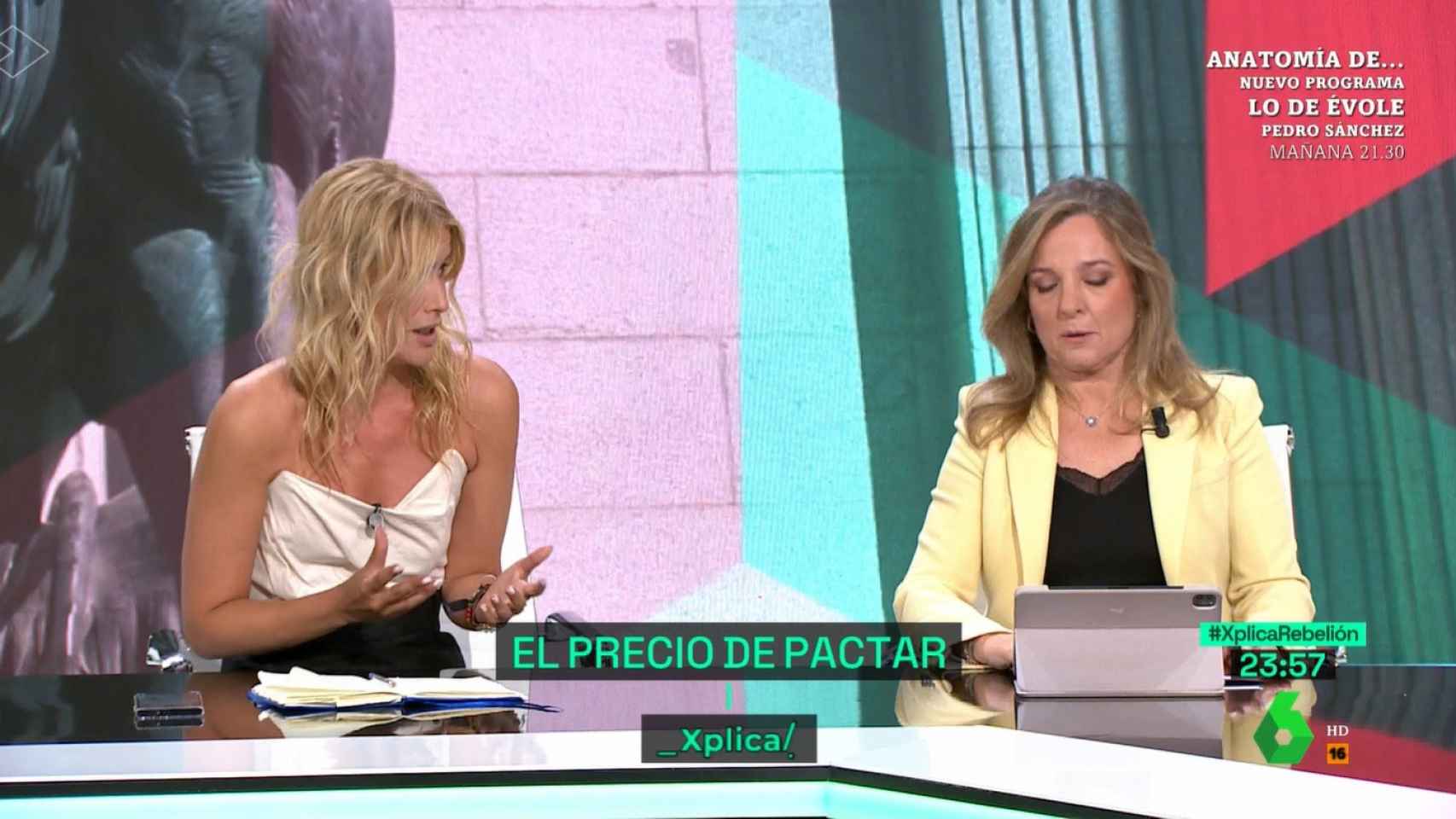 Afra Blanco y Susana Burgos en 'laSexta Xplica'.