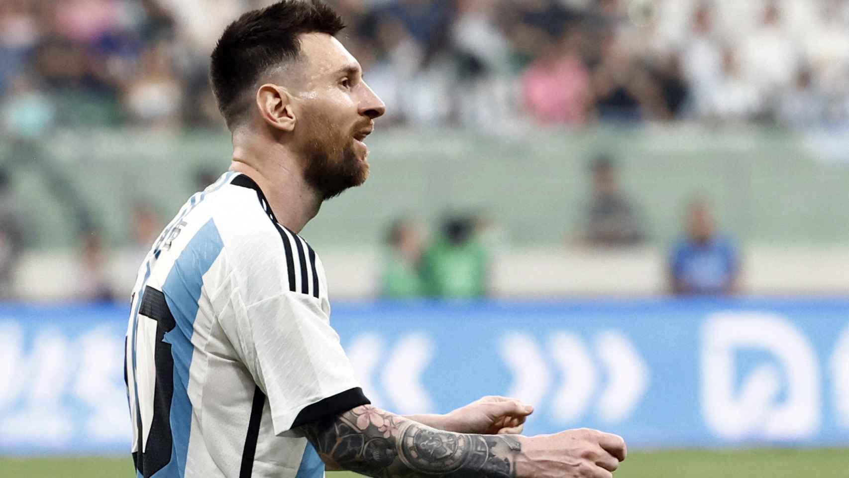 Leo Messi, durante su último partido con Argentina