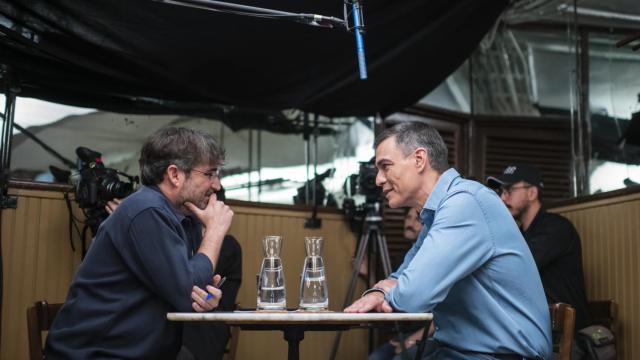 Pedro Sánchez, duranre la entrevista que ha realizado con Jordi Évole