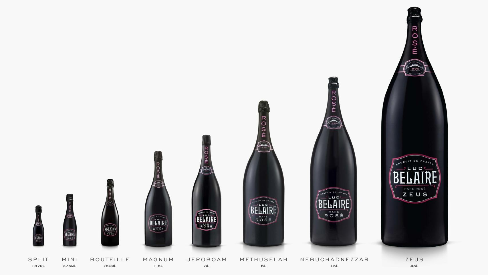 Las botellas de Luc Belaire.