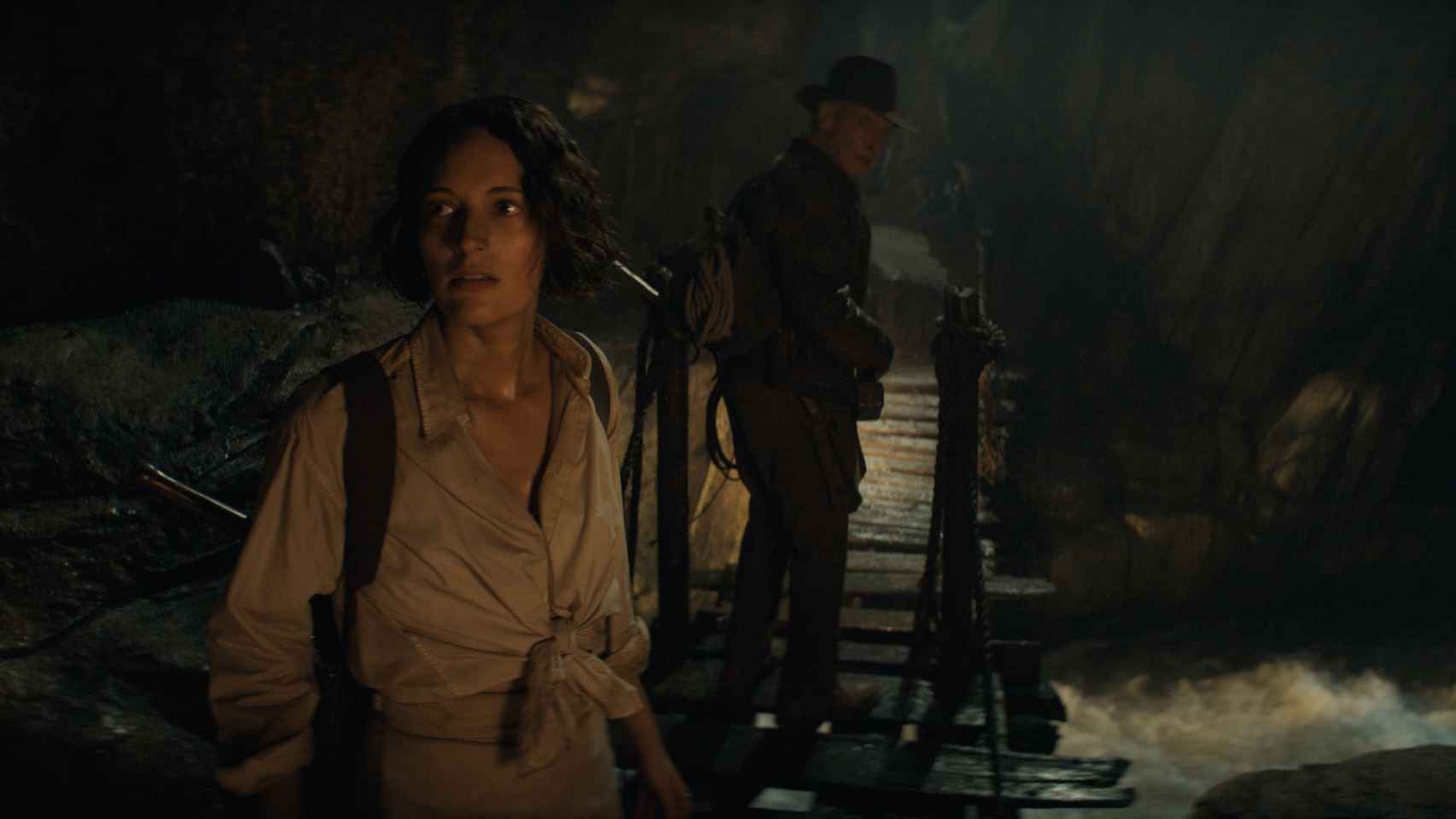 Helena Shaw e Indiana Jones en una escena de la película.