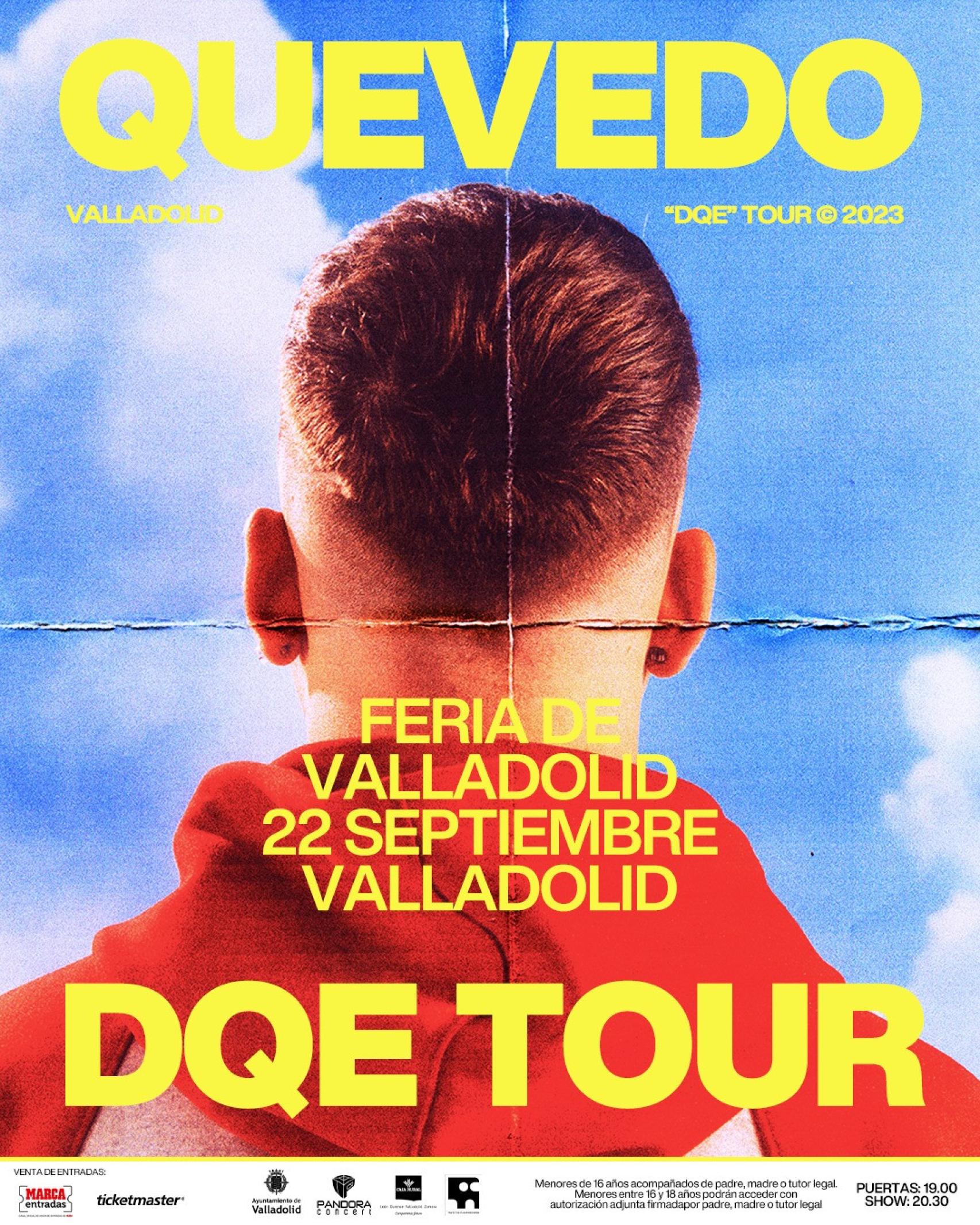 Cartel del concierto de Quevedo en Valladolid