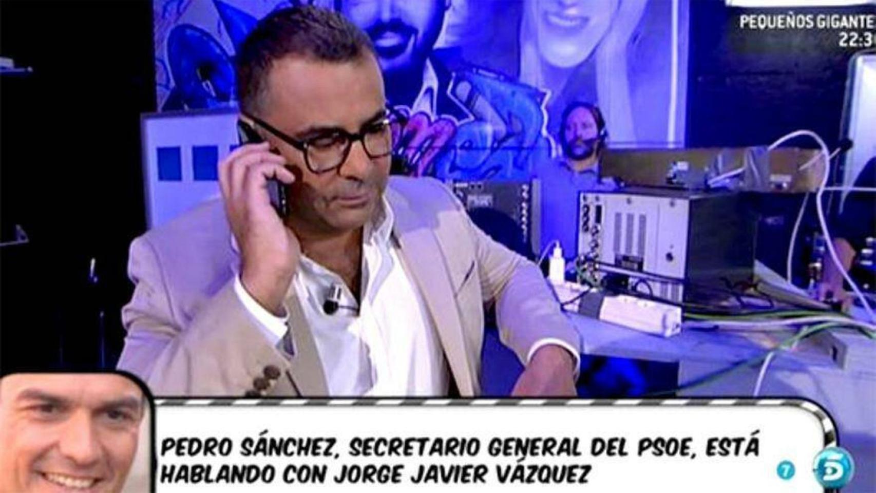 El día que Pedro Sánchez llamó a Jorge Javier Vázquez en directo.