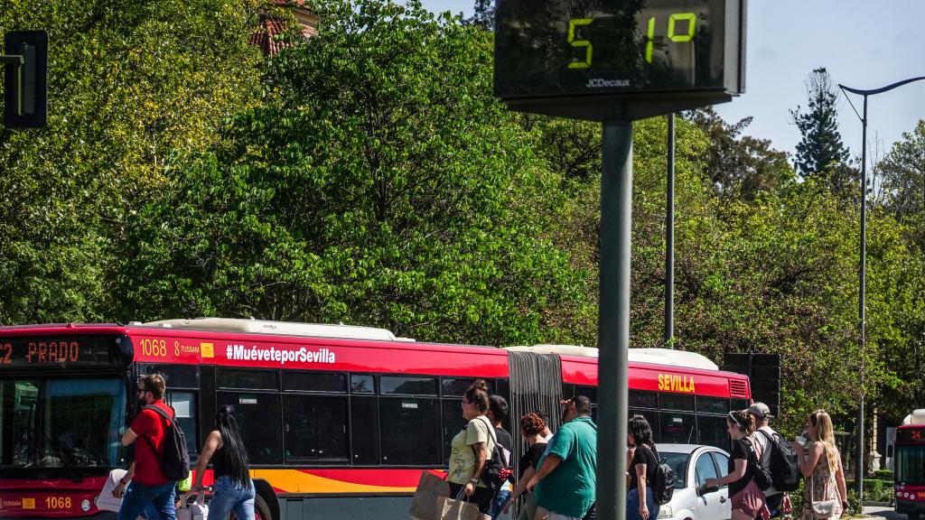Termómetro en Sevilla que marca 51 grados