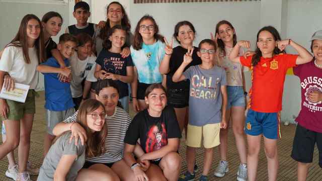 El grupo de jóvenes que participa en la primera edición del campamento.