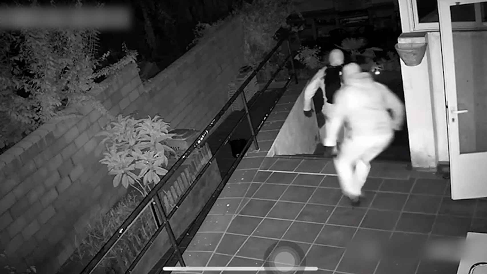 Imagen de los ladrones perpetuando un robo.