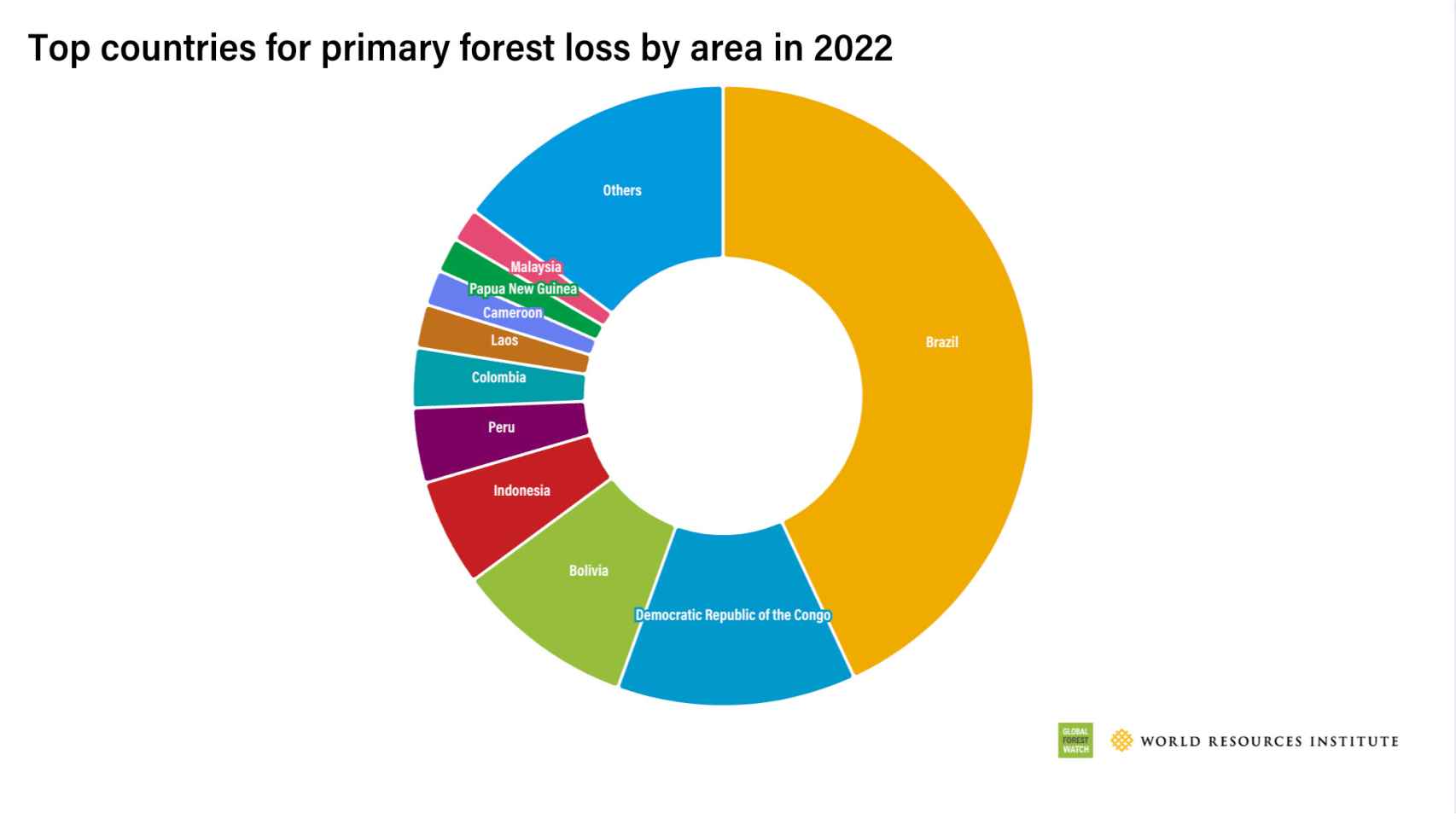 Principales países por pérdida de bosques primarios.
