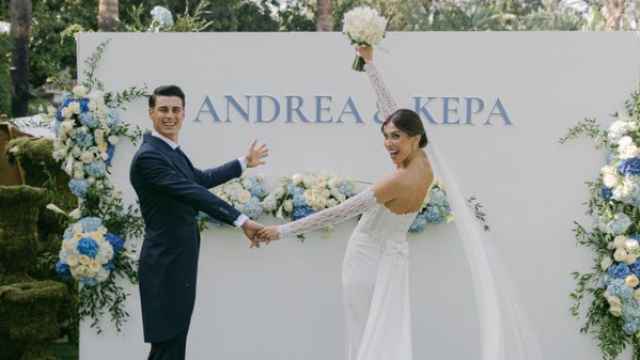 Andrea Martínez y Kepa Arrizabalaga en su boda