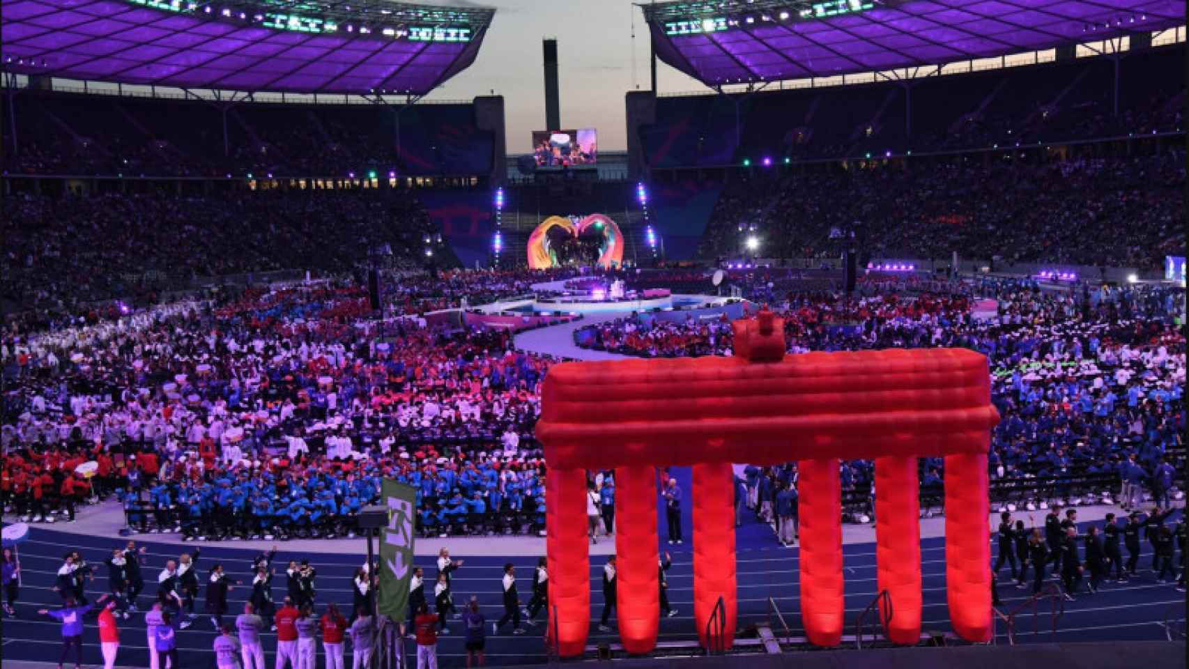 Ceremonia de apertura de los Juegos Olímpicos Especiales en Berlín.