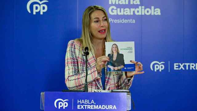 María Guardiola durante un acto de campaña para las elecciones autonómicas del 28-M