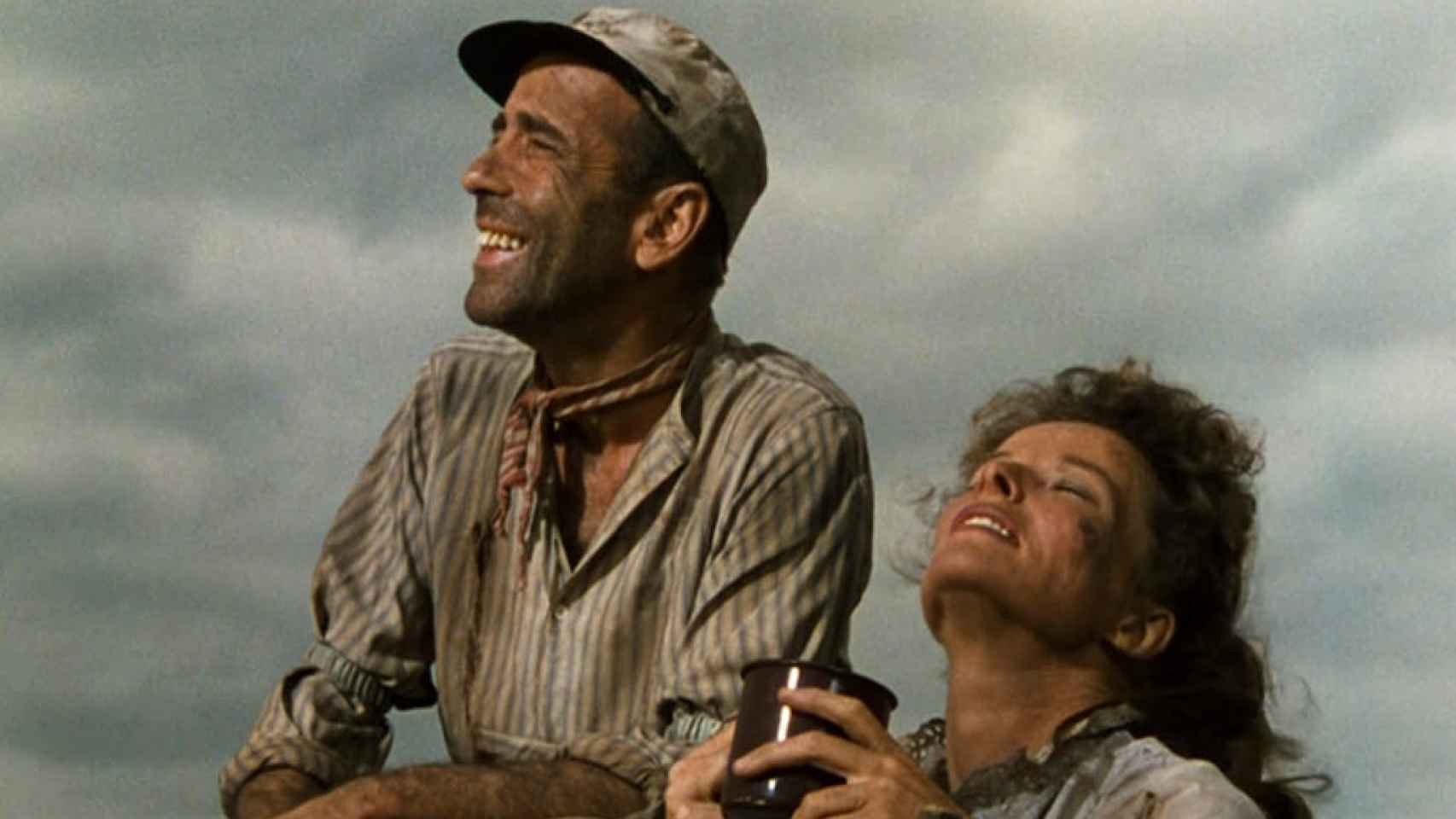 Humphrey Bogart y Katharine Hepburn en 'La reina de África'