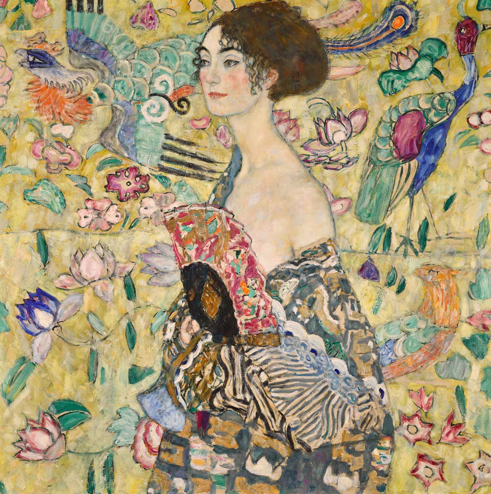 Gustav Klimt: 'Dame mit Fächer' ('Mujer con abanico'), 1917-1918. Foto: Sotheby's