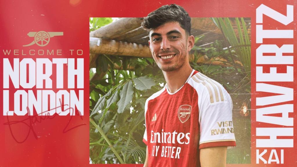 Kai Havertz, tras fichar por el Arsenal.