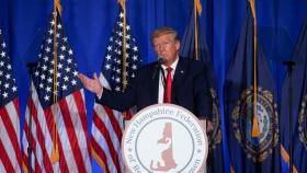 El expresidente de los Estados Unidos, Donald Trump, durante un discurso este martes en New Hampshire
