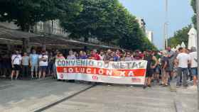 Manifestación del sector del metal en Vigo.