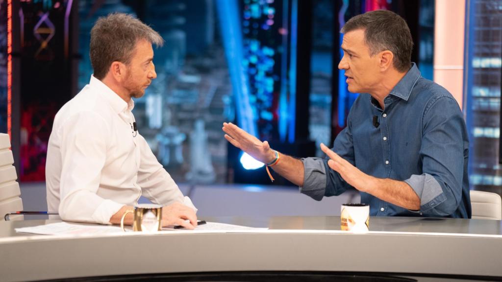 Pablo Motos y el presidente Pedro Sánchez, el martes en 'El Hormiguero'.